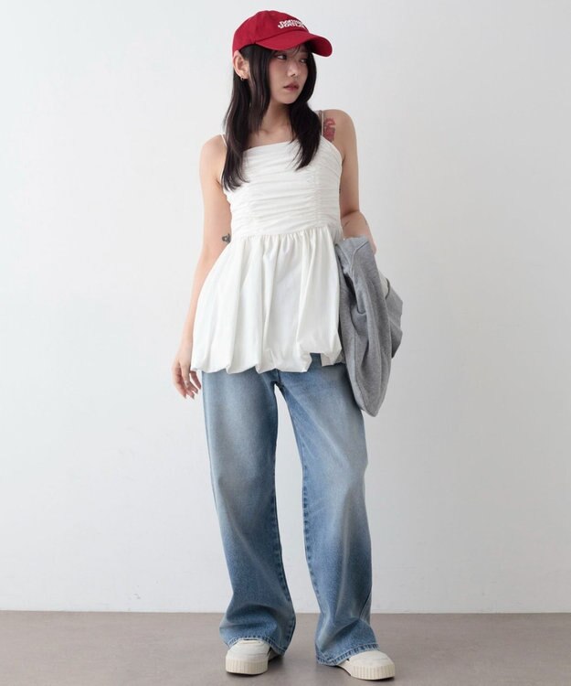 WEGO バルーンキャミワンピース ホワイト