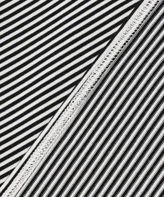 J.PRESS LADIES タートルジャージー ボーダー カットソー ブラック系1