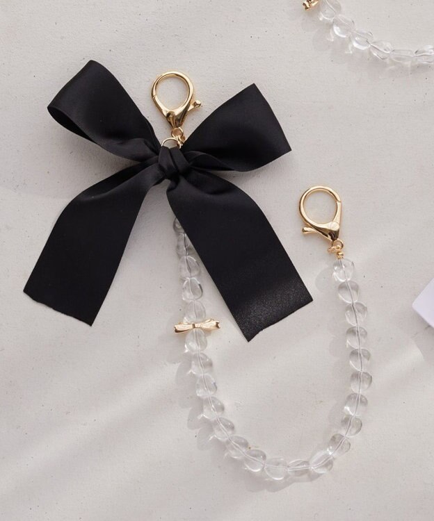 Maison de FLEUR ビッグリボンチャーム Black