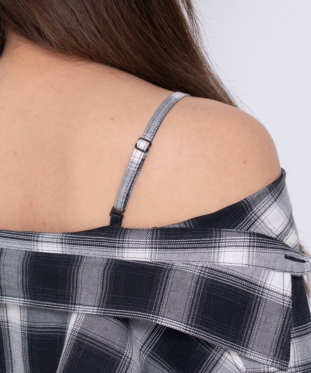 WEGO 2WAYオフショルシャツ ブラック