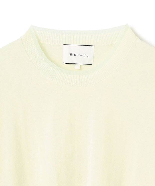 BEIGE， 【洗える】JULIE / シルク混クルーネックシアートップス Sage