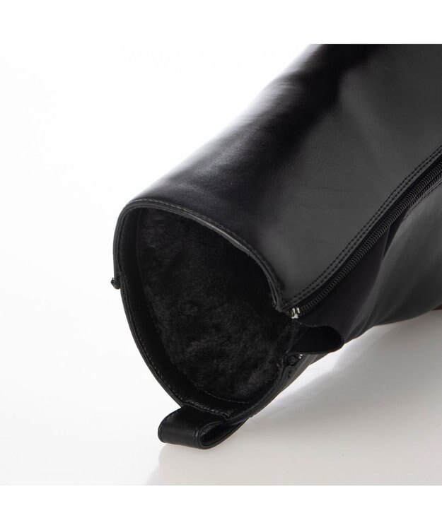 MODE ET JACOMO <carino>【レイン・スノー対応】ウエッジヒールショートブーツ ブラック