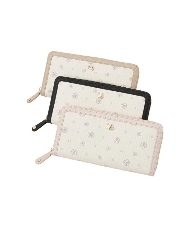 CLATHAS ミカ ラウンド長財布 ベージュ