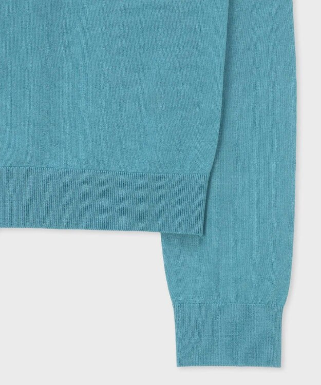 Paul Smith ドレープウール ストライプ カーディガン グレイッシュブルー