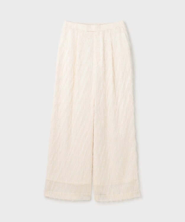 GRACE CONTINENTAL フリンジワンタックパンツ キナリ