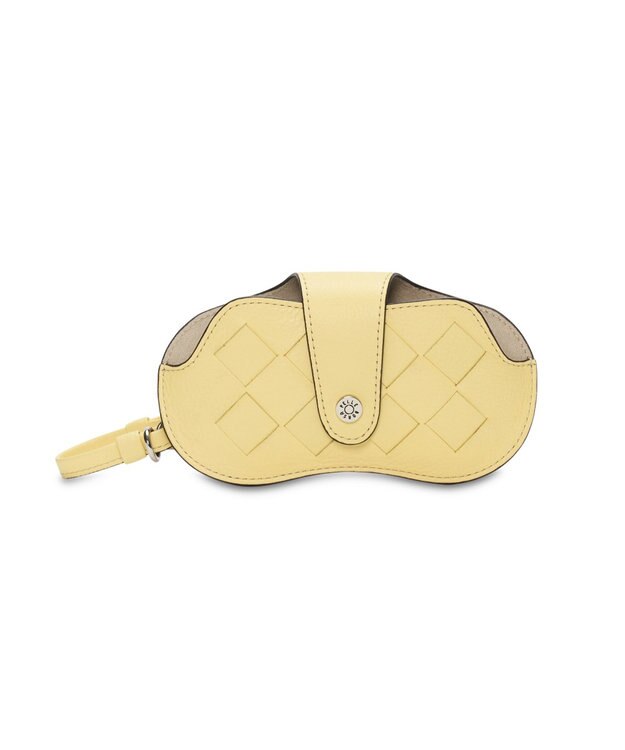 PELLE BORSA ストラップ付きめがねケース Chrono Weave クロノウィーブ 5855 クリームイエロー
