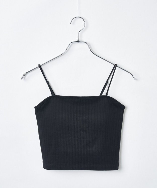 WEGO 【カップ付き】なちゅ盛れカップインショートキャミ ブラック