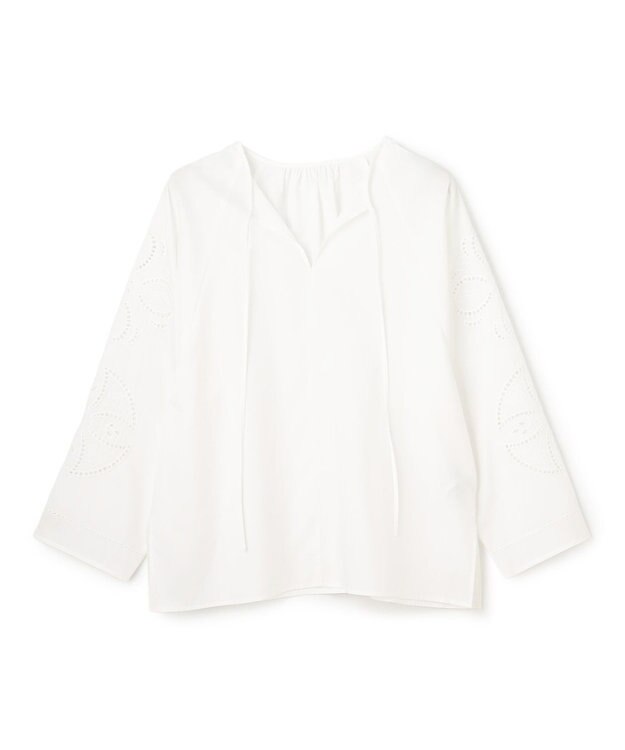 UNFILO L エンブロイダリー ブラウス オフ