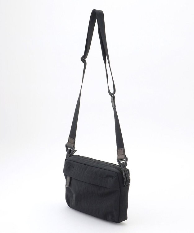 YUSHI RiVER - SHOULDER POUCH ショルダーポーチ  シワ加工 ブラック