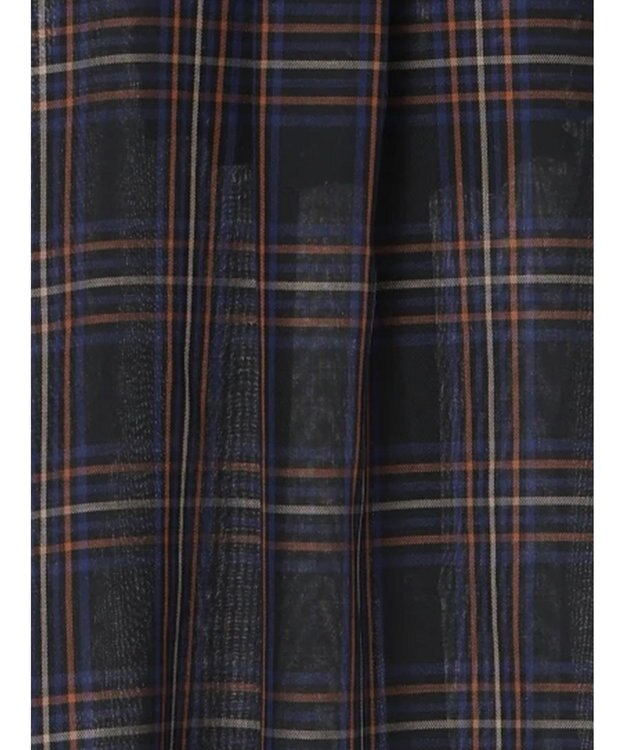 Te chichi チェックフリルブラウス ネイビー