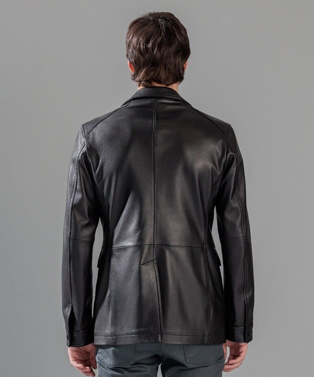 JOSEPH HOMME ライトゴートシュリンクレザー　ジャケット ブラック系