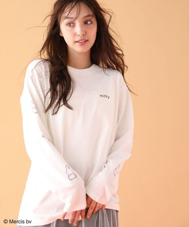 Green Parks Ｍｉｆｆｙ／袖プリントロンＴ Off White
