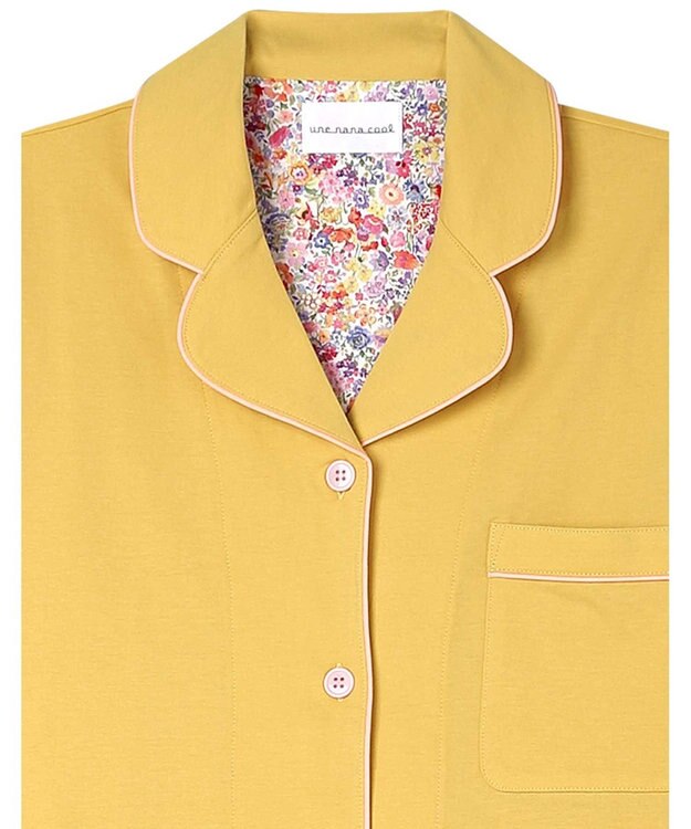 une nana cool 【綿100％】40ハイゲージ天竺半袖パジャマ MADE WITH LIBERTY FABRIC CR