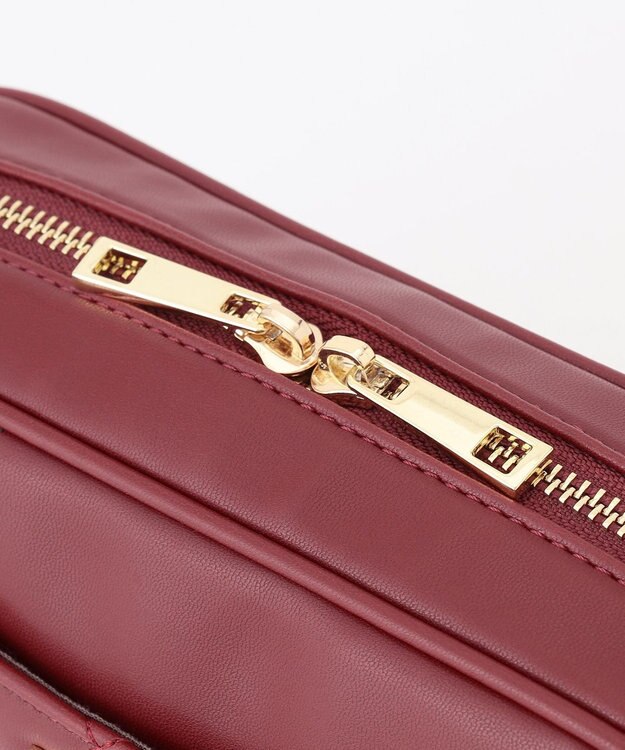 組曲 キルティングショルダー バッグ レッド系