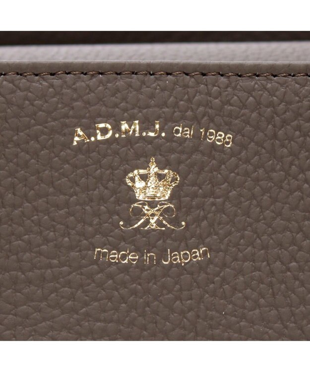 A.D.M.J. 【牛革】ミニトートバッグ　（Dカン付き） ベニケシネズミ