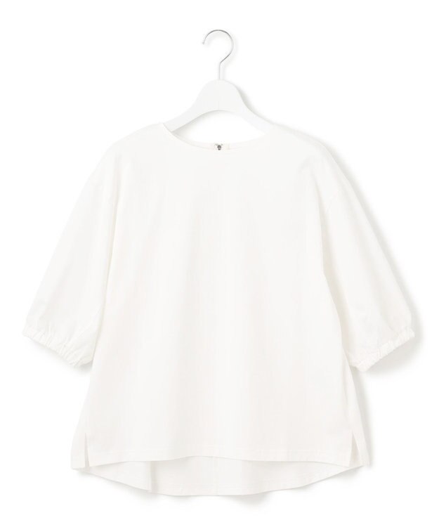 J.PRESS YORK STREET 【WOMEN】ツイストスリーブジャージ プルオーバー ホワイト系