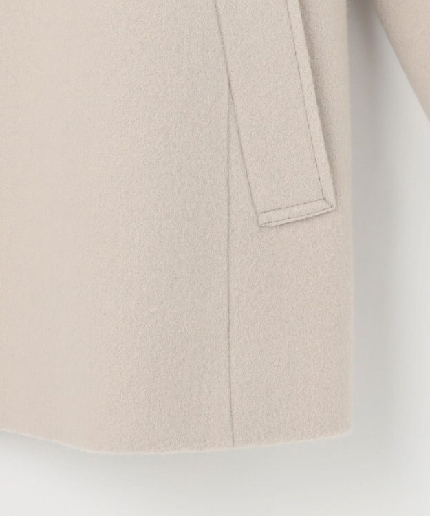 J.PRESS LADIES ショートビーバー ショート丈 ステンカラー コート ベージュ系