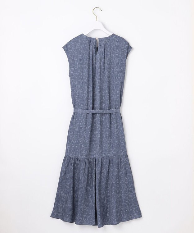 ANY SIS 【ベルト付き】ミニドット ノースリーブワンピース ダルブルードット