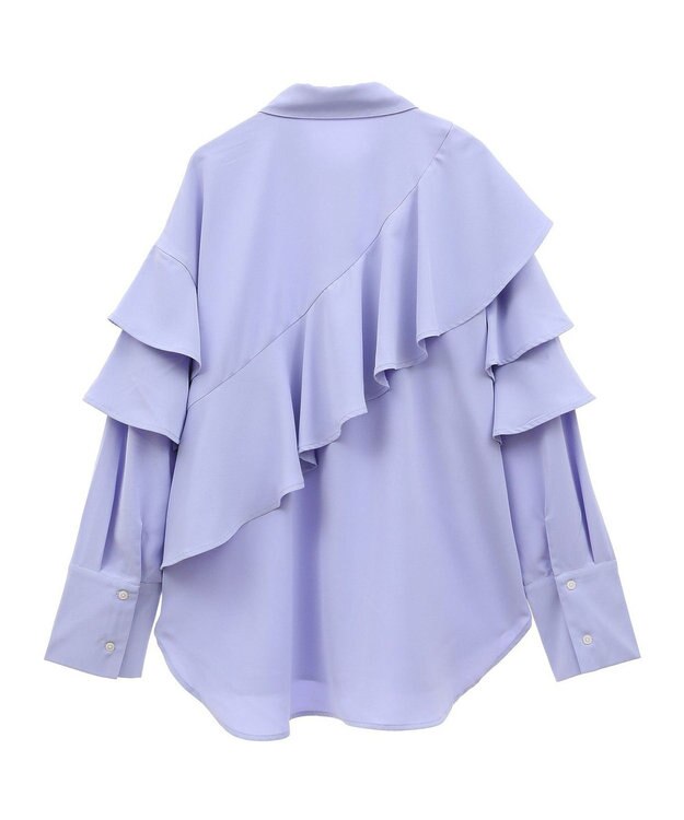 earth music&ecology アシメラッフルシャツ Sax