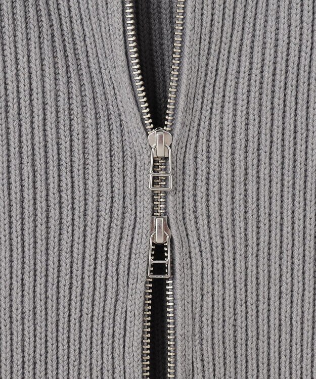 UNFILO MENS スウェットライク ジップベスト [24年秋冬商品] ライトグレー