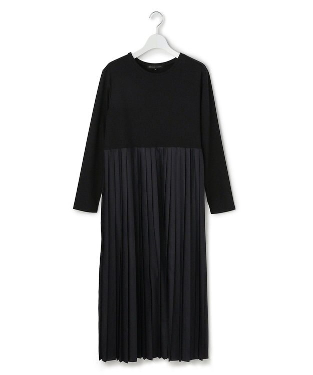 23区 L ニットセットアップ プリーツコンビ ワンピース ブラック系