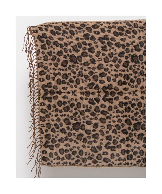 UNBILLION カシュネ cache nez / ヒョウ柄ジャカードストール ブラウン