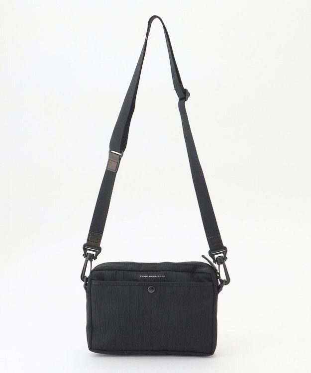 YUSHI RiVER - SHOULDER POUCH ショルダーポーチ  シワ加工 ブラック