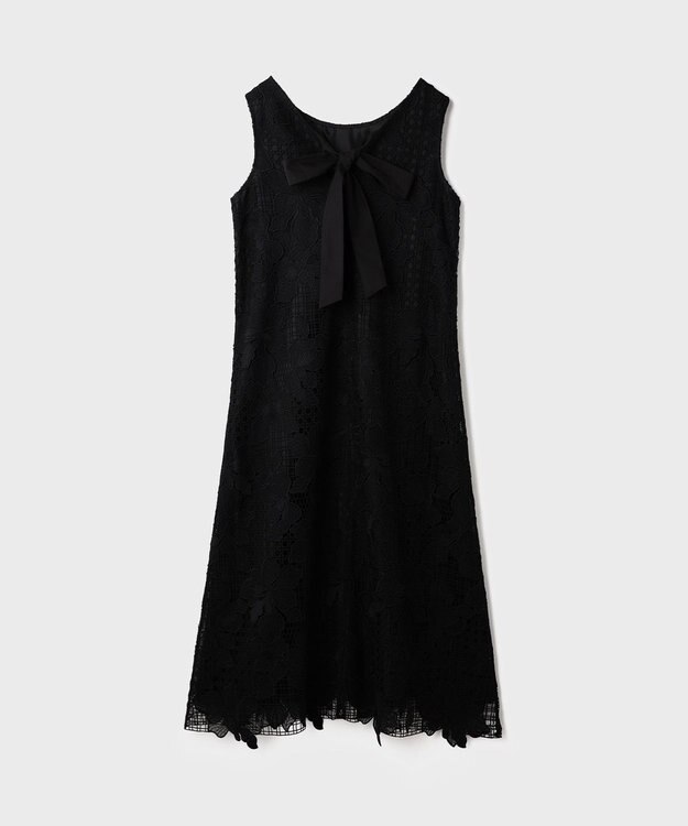 GRACE CONTINENTAL メッシュフラワーレースワンピース ブラック