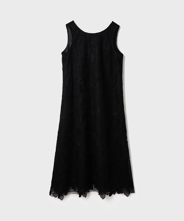 GRACE CONTINENTAL メッシュフラワーレースワンピース ブラック