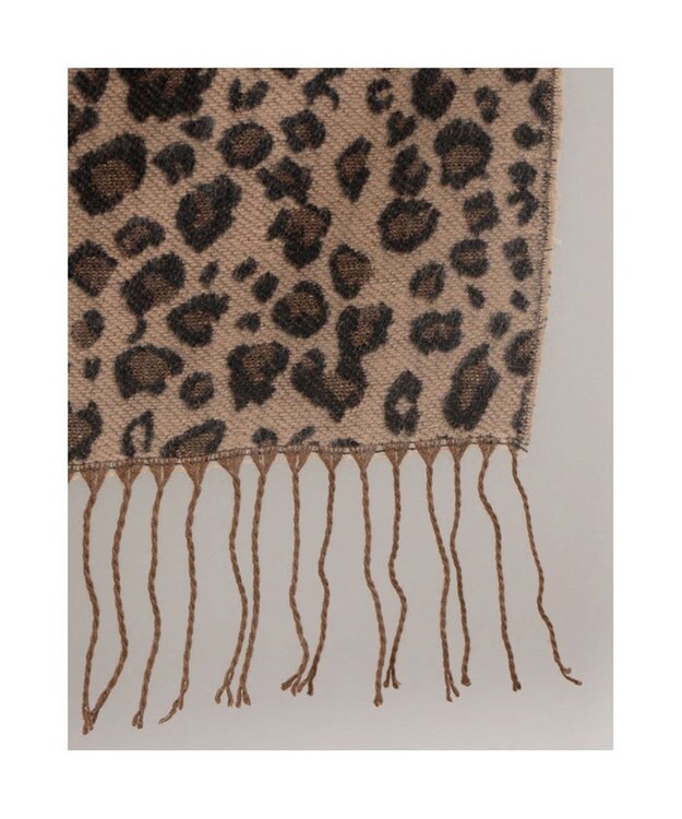 UNBILLION カシュネ cache nez / ヒョウ柄ジャカードストール ブラウン