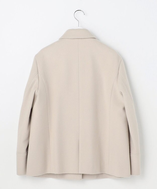 J.PRESS LADIES ショートビーバー ショート丈 ステンカラー コート ベージュ系