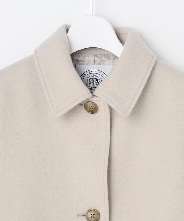 J.PRESS LADIES ショートビーバー ショート丈 ステンカラー コート ベージュ系