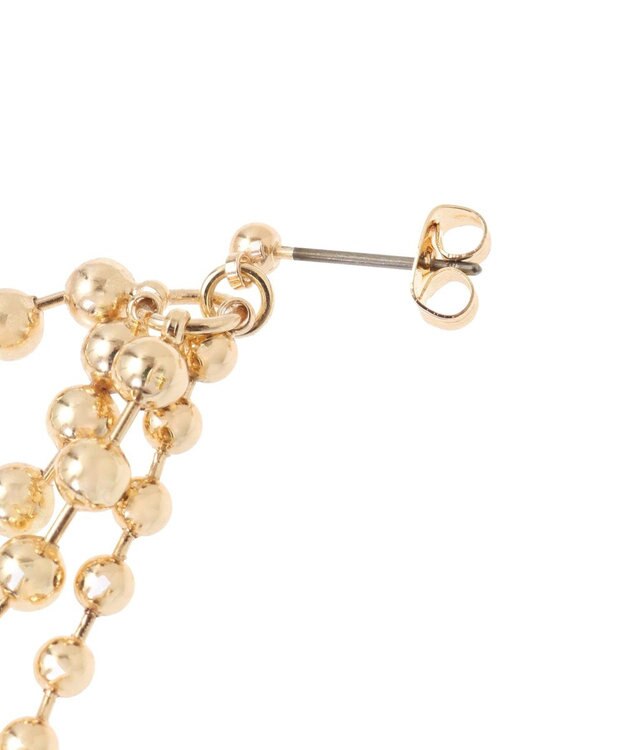 AMERICAN HOLIC ボールチェーンリボンピアス Gold