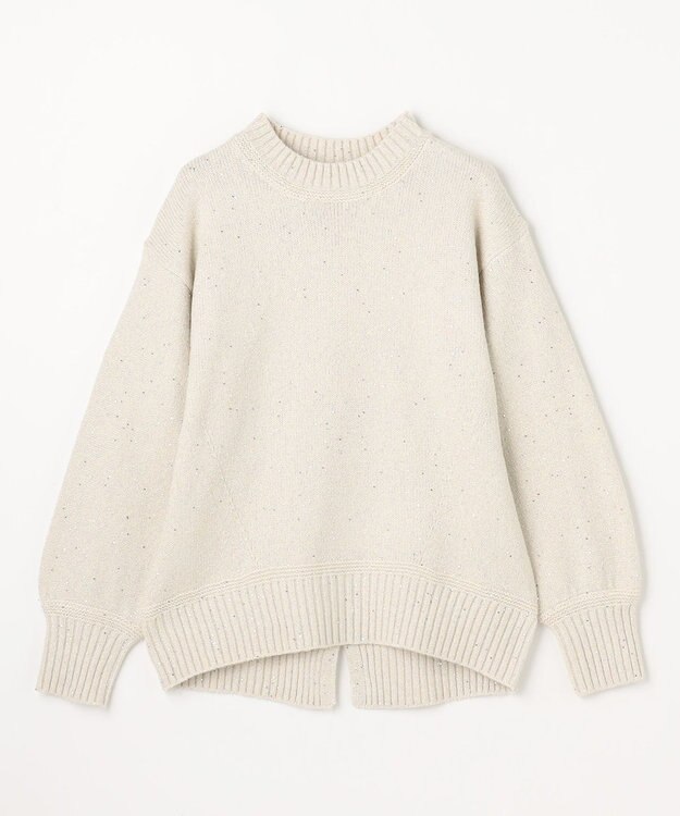 ANY L スパンコールニット エクリュ