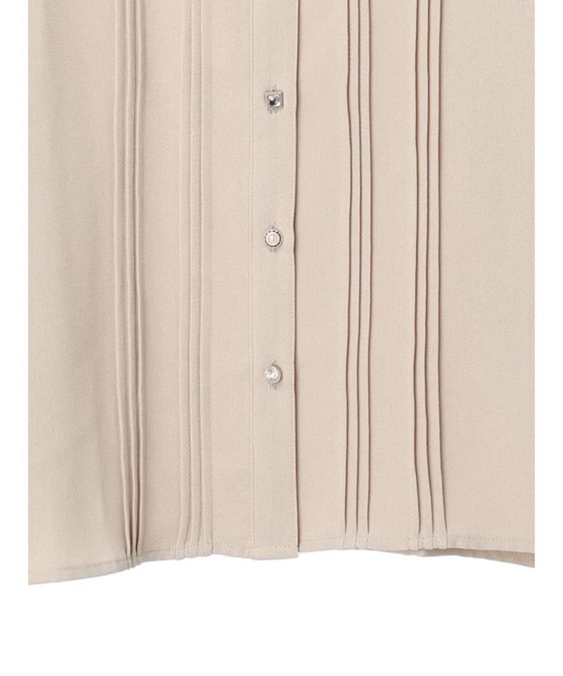 Green Parks ・ＥＬＥＮＣＡＲＥ　ＤＵＥ　イロイロ釦ピンタックブラウス Beige