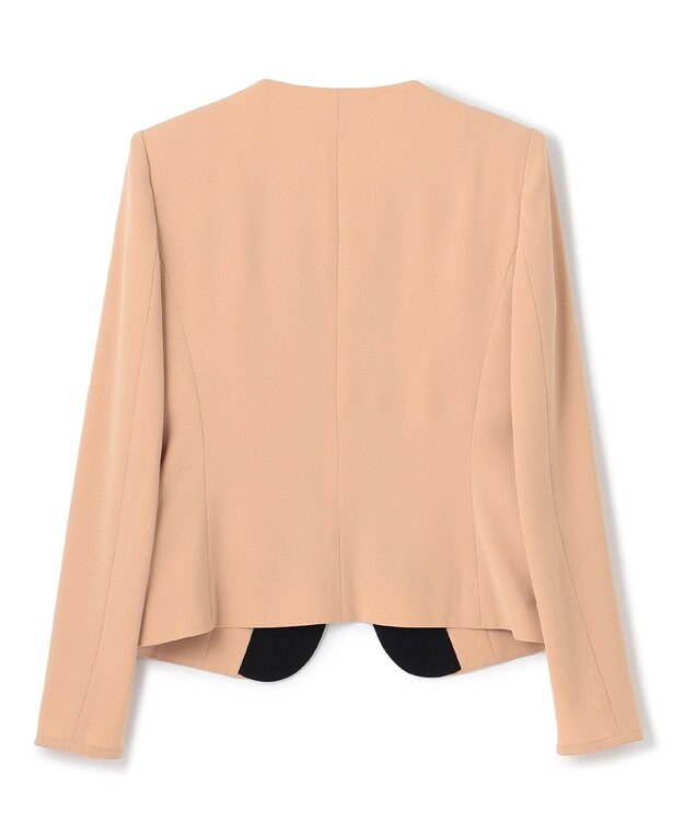 BEIGE， 【L-size】CINDY / ダブルカラージャケット D.Nude×Black