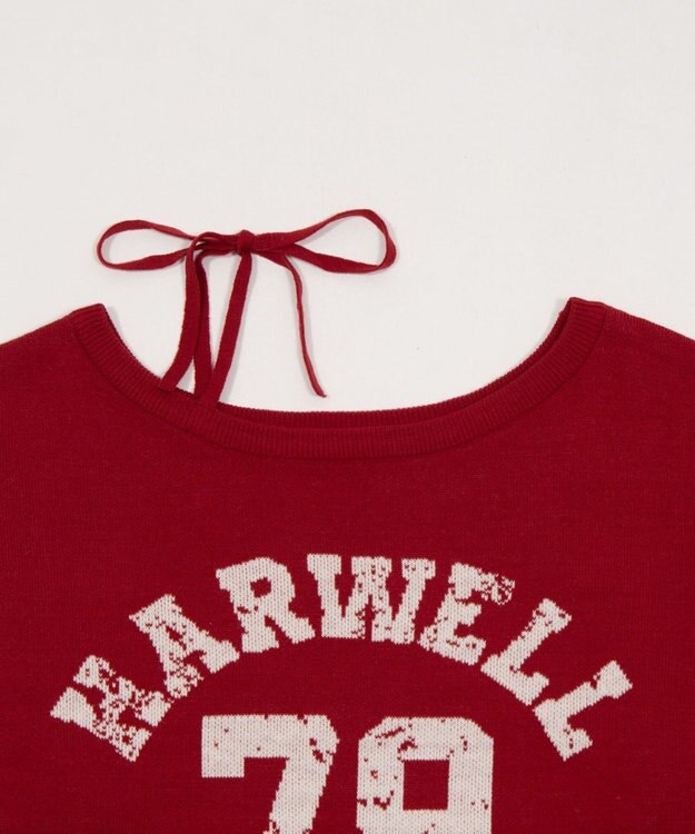 WEGO 2WAYグラフィックワンショルニット レッド