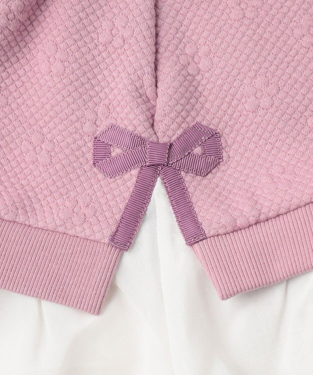 組曲 KIDS 【110-140㎝】フラワーキルト トレーナー ラベンダー