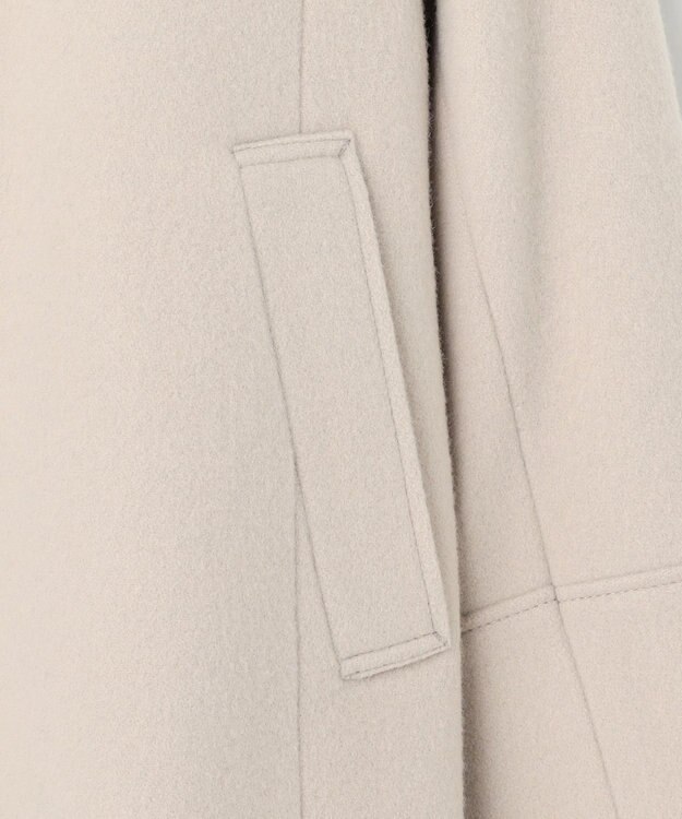 J.PRESS LADIES ショートビーバー ショート丈 ステンカラー コート ベージュ系