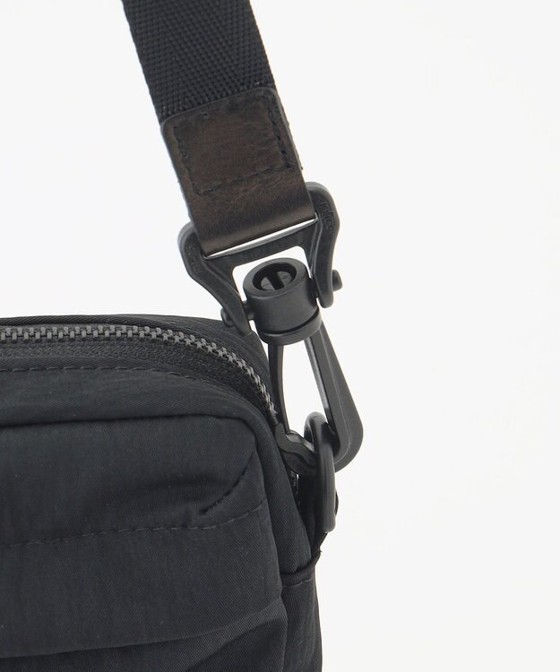 YUSHI RiVER - SHOULDER POUCH ショルダーポーチ  シワ加工 ブラック