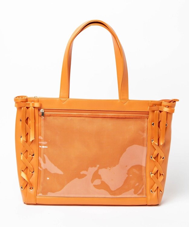 WEGO 【痛バ＆推し活グッズ】レースアップ痛バッグL オレンジ