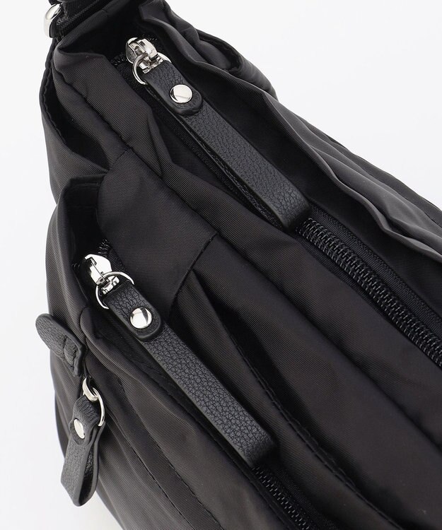 LA BAGAGERIE 【MONICA】ラウンドショルダーバッグ ブラック