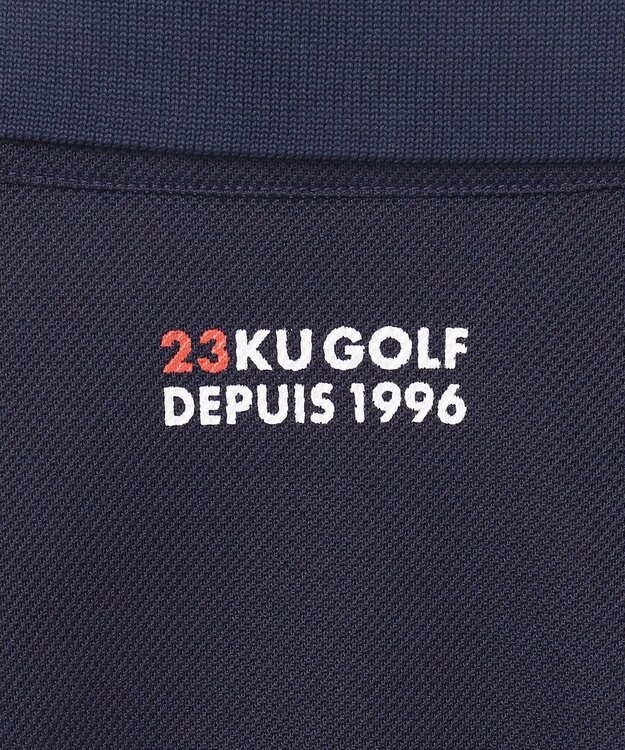 23区GOLF 【MEN】【キングサイズ/吸水速乾/UVカット】エイトロックポロシャツ ネイビー系