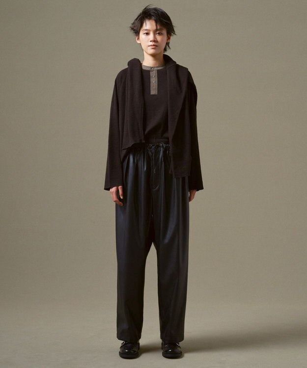 WEGO 【ユニセックス着用ITEM】ラグランヘンリーネックT ブラック