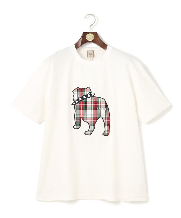 J.PRESS MEN 新色登場！【KING SIZE】【UNISEX】ファブリックワッペン バックブルTシャツ ホワイト系