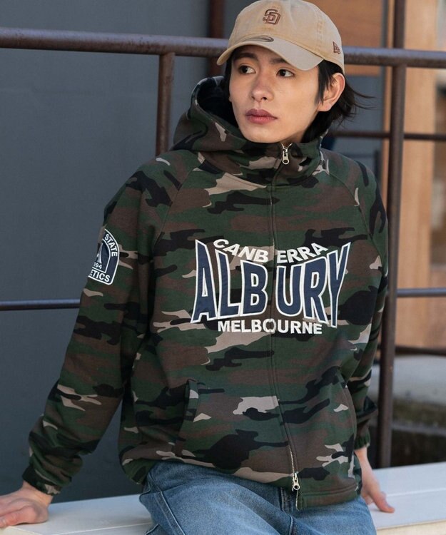 WEGO 【ユニセックス着用ITEM】スタンドネックZIPパーカー 柄1