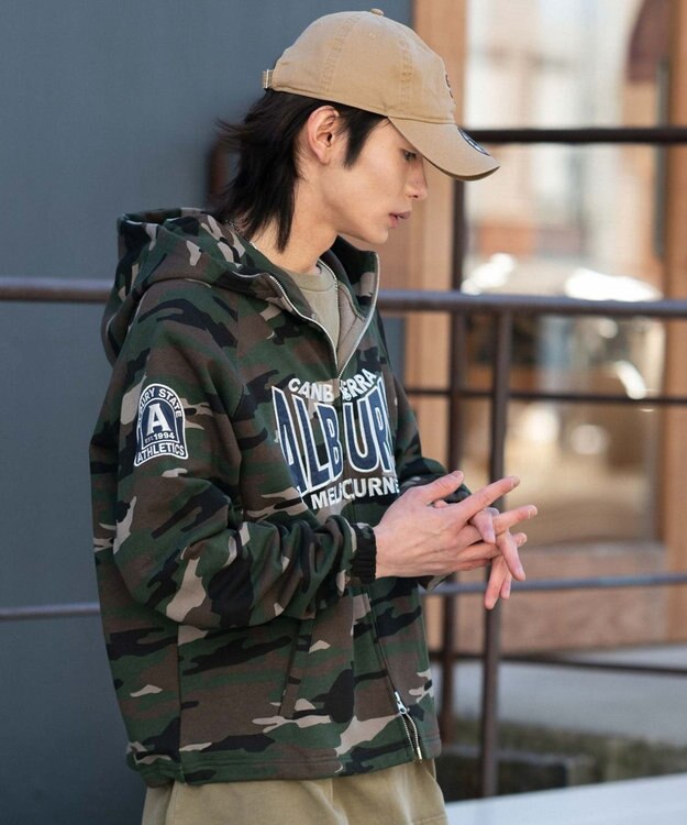 WEGO 【ユニセックス着用ITEM】スタンドネックZIPパーカー 柄1