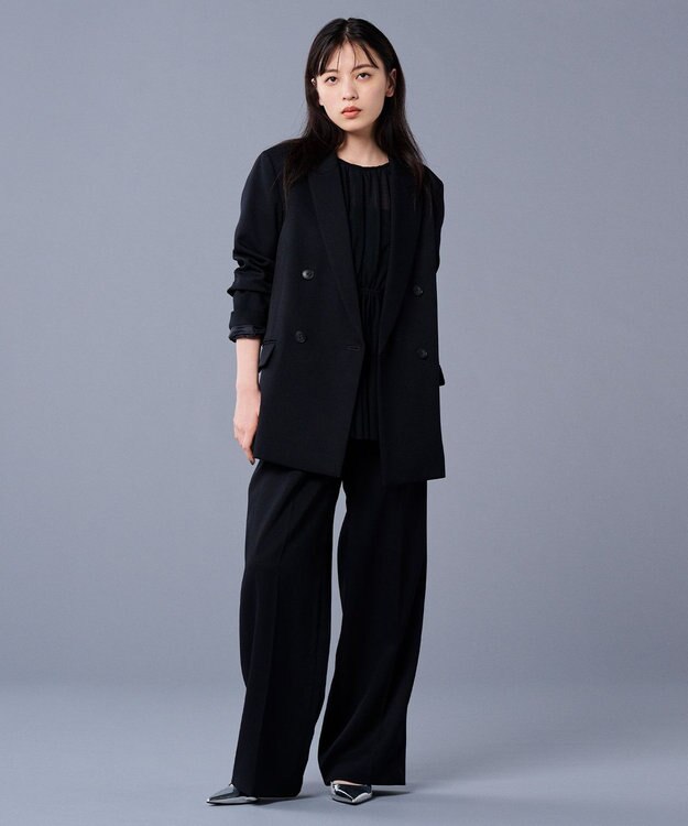 uncrave 【洗濯機洗い可】カクテル チュール ブラウス（uncrave STANDARD） ブラック