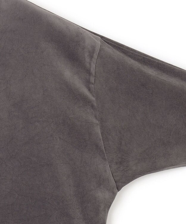 ICB L 【洗える】フロッキーベロア　プルオーバー チャコール系