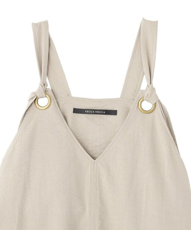 YECCA VECCA ベルトストラップサロペット Beige